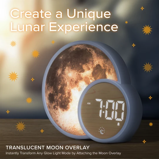 Round Multicolor Glow Wake Up Digital Alarm Clock