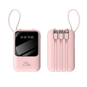 Built-in 3 Cables 20W Portable Power Bank